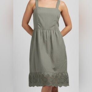 Ann Taylor Factory Sage Green Midi Dress
